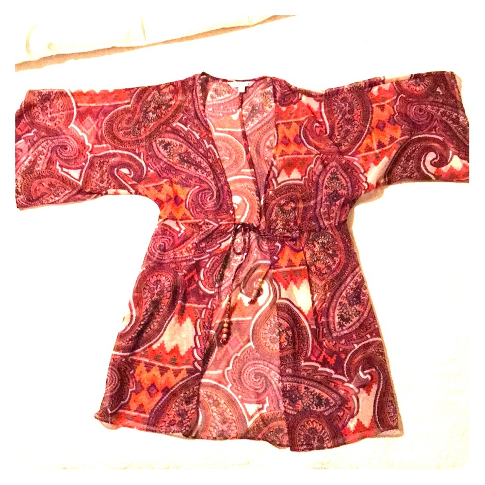CAbi Sheer Kimono Top
